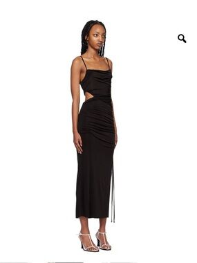 camel frill hem bandage midi dress Petal and Pup Women's Nova Wrap Knit Midi Dress